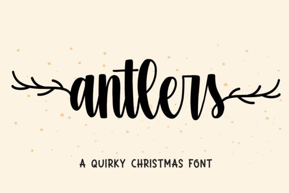 Antlers Font: Whimsical Holiday Style