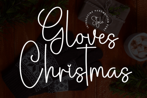 Gloves Christmas Font for Festive Branding