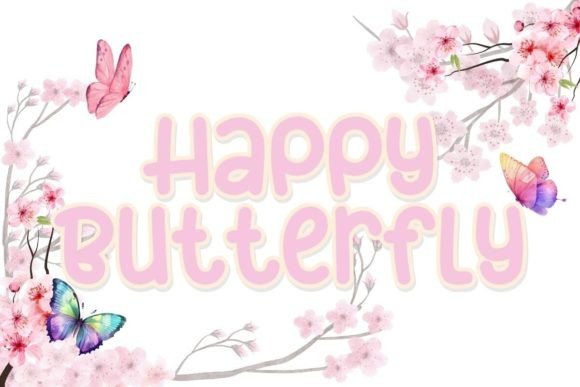 Happy Butterfly Font