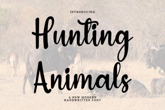 Hunting Animals Script Font