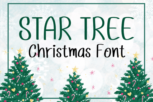 Star Tree Font for Creative Design
